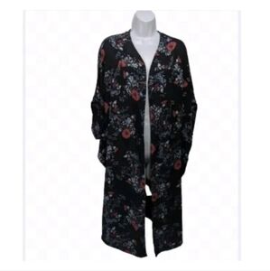 Women Within Long Kimono Duster Cardigan Sweater Top 1X #3200